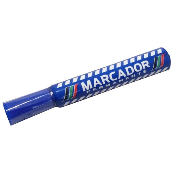 MARCADOR PERM. GRUESO PLAST. BACO AZUL PZA